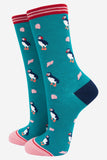 Women's Puffin and Sea Shell Bamboo Socks: UK 3-7 | EU 36-40