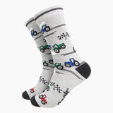 Men's Bamboo Socks - Grey, Tractor Racing: UK 7-11 | EU 40.5-46 | US 8-12