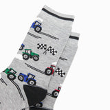 Men's Bamboo Socks - Grey, Tractor Racing: UK 7-11 | EU 40.5-46 | US 8-12