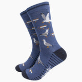 Men's Bamboo Socks - Denim Blue, Thieving Seagulls: UK 7-11 | EU 40.5 -46 | US 8-12