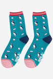 Women's Puffin and Sea Shell Bamboo Socks: UK 3-7 | EU 36-40