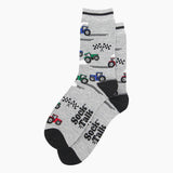 Men's Bamboo Socks - Grey, Tractor Racing: UK 7-11 | EU 40.5-46 | US 8-12