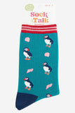 Women's Puffin and Sea Shell Bamboo Socks: UK 3-7 | EU 36-40
