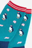 Women's Puffin and Sea Shell Bamboo Socks: UK 3-7 | EU 36-40