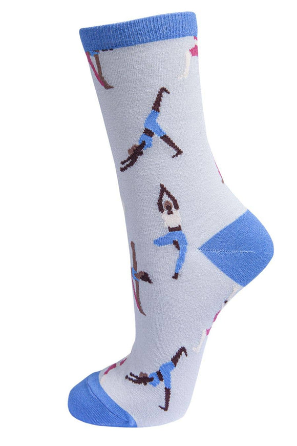 Women's Yoga Bamboo Socks in Light Grey: UK 3-7 | EU 36-40 | US 5-9