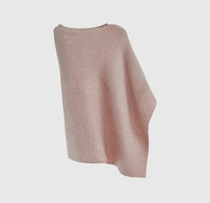 Cosy Ultra Soft Poncho - Blush Pink