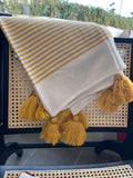 Shruti Yellow Stripe Throw