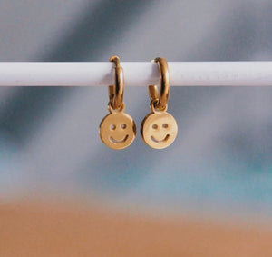 Stainless Steel Smiley Earings