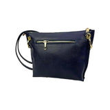 Grain Leather Handbag - Navy