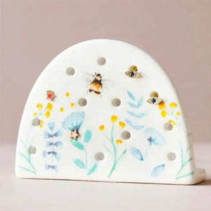 Floral Ceramic Earring Holder