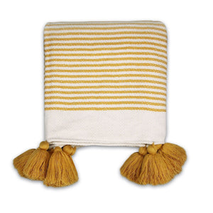 Shruti Yellow Stripe Throw