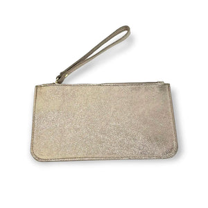 Leather Wallet with Wrist Strap - Bronze
