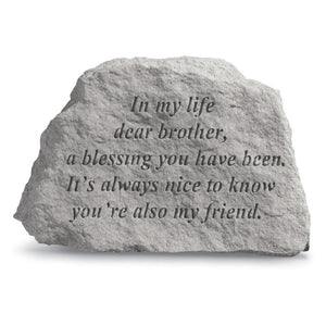 In My Life Dear Brother Memorial Plaque