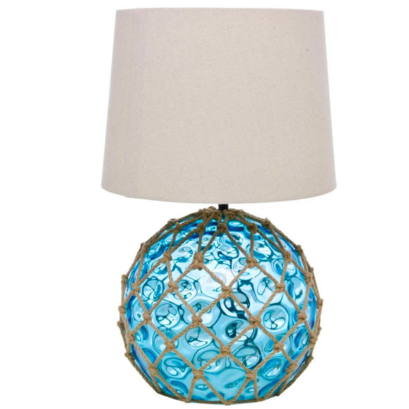 Large Blue Buoy Lamp