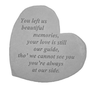 You left us beautiful memories - Memorial Plaque