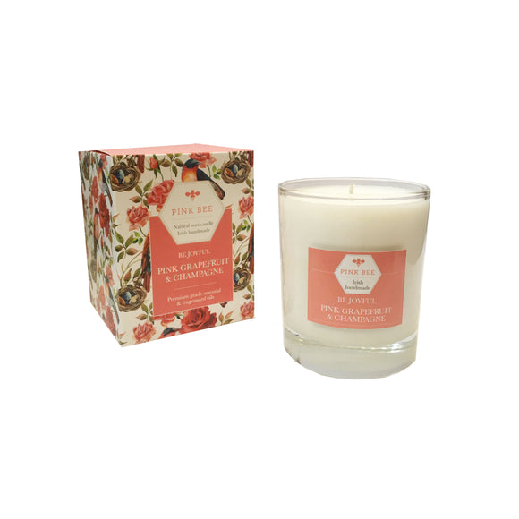 Pink Grapefruit & Champagne Natural Wax Candle